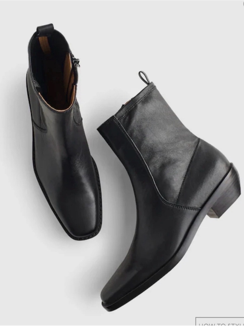 Madewell Idris Ankle Leather Boot Size 8 Black